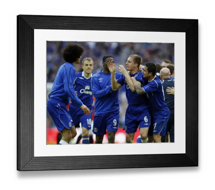 Framed Print : Everton's FA Cup Triumph: Jagielka's Penalty Victory over Manchester United at Wembley Framed Print : Everton's FA Cup Triumph: Jagielka's Penalty Victory over Manchester United at Wembley