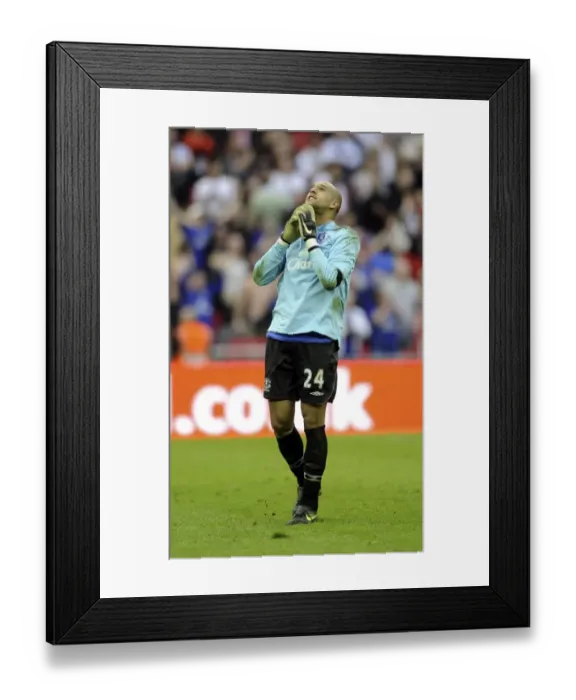 Framed Print : Everton's FA Cup Semi-Final Triumph over Manchester United at Wembley Stadium (2009) - Everton Players Celebrate Victory Framed Print : Everton's FA Cup Semi-Final Triumph over Manchester United at Wembley Stadium (2009) - Everton Players Celebrate Victory