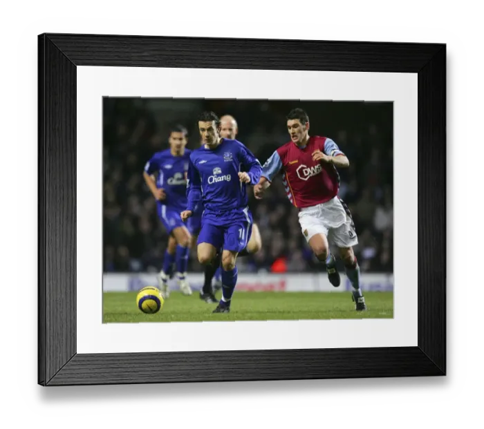 Framed Print : Everton FC: A Football Rivalry - Simon Davies vs. Gareth Barry Framed Print : Everton FC: A Football Rivalry - Simon Davies vs. Gareth Barry