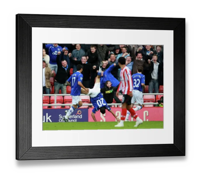 Framed Print : Steven Pienaar's Goal: Everton's Triumph at Sunderland in the Barclays Premier League, 2008-09 Framed Print : Steven Pienaar's Goal: Everton's Triumph at Sunderland in the Barclays Premier League, 2008-09