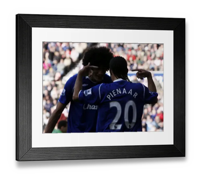 Framed Print : Everton's Unstoppable Duo: Fellaini and Pienaar Celebrate Their Second Goal vs. Sunderland (03 / 05 / 09) Framed Print : Everton's Unstoppable Duo: Fellaini and Pienaar Celebrate Their Second Goal vs. Sunderland (03 / 05 / 09)