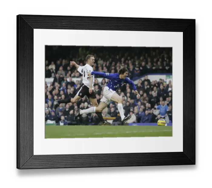 Framed Print : Everton vs. Charlton: Penalty Drama - Kilbane Foul by Rommedahl Framed Print : Everton vs. Charlton: Penalty Drama - Kilbane Foul by Rommedahl