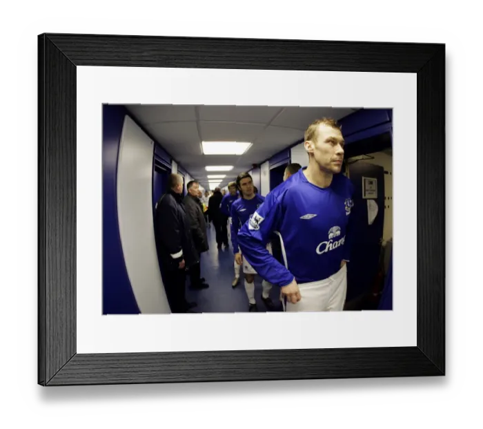 Framed Print : Steely Leader Duncan Ferguson Gears Up for Everton's Big Match
