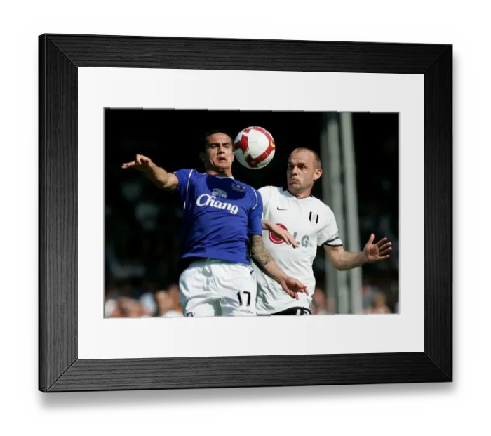 Framed Print : Intense Rivalry: Cahill vs Murphy Clash in Fulham vs Everton Premier League Showdown, May 2009 Framed Print : Intense Rivalry: Cahill vs Murphy Clash in Fulham vs Everton Premier League Showdown, May 2009