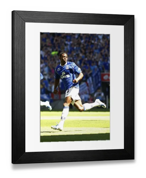 Framed Print : Everton's FA Cup Final Glory: Louis Saha's Striking Goal vs. Chelsea at Wembley (30 / 5 / 09) Framed Print : Everton's FA Cup Final Glory: Louis Saha's Striking Goal vs. Chelsea at Wembley (30 / 5 / 09)