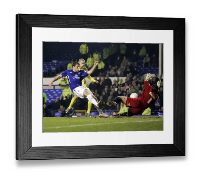 Framed Print : James Beattie's Thwarted Goal: A Heart-Stopping Moment for Everton FC Framed Print : James Beattie's Thwarted Goal: A Heart-Stopping Moment for Everton FC