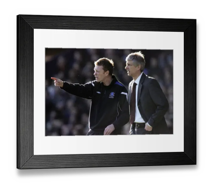 Framed Print : Moyes vs. Wenger: An Intense Football Rivalry on the Touchline Framed Print : Moyes vs. Wenger: An Intense Football Rivalry on the Touchline