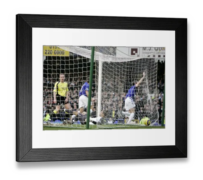 Framed Print : David Weir's Historic Debut Goal for Everton: A Moment to Remember Framed Print : David Weir's Historic Debut Goal for Everton: A Moment to Remember