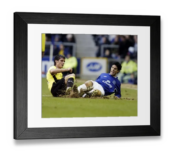Framed Print : Mikel Arteta Foul: Everton vs Man City Framed Print : Mikel Arteta Foul: Everton vs Man City