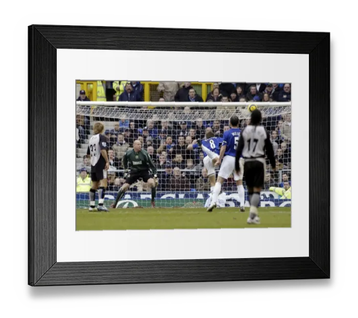 Framed Print : James Beattie's Thrilling Opener for Everton: A Football Moment to Remember Framed Print : James Beattie's Thrilling Opener for Everton: A Football Moment to Remember
