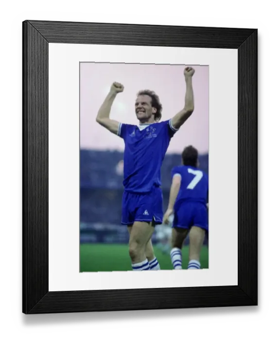Framed Print : Andy Gray's Historic Goal: Everton's EUFA Winners Cup Triumph over Rapid Vienna (1985) Framed Print : Andy Gray's Historic Goal: Everton's EUFA Winners Cup Triumph over Rapid Vienna (1985)