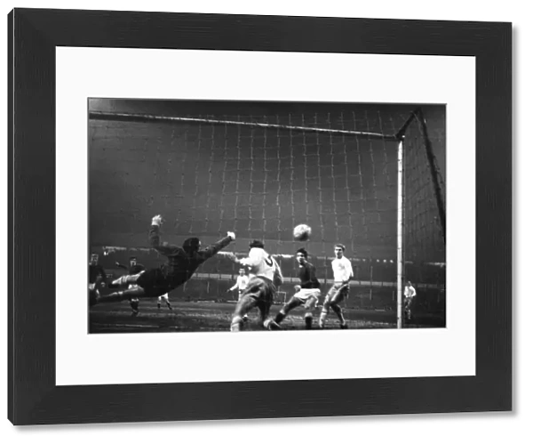 Alex Young scores against Burnley in 1962