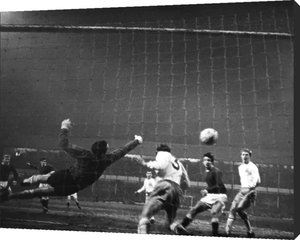 Alex Young scores against Burnley in 1962
