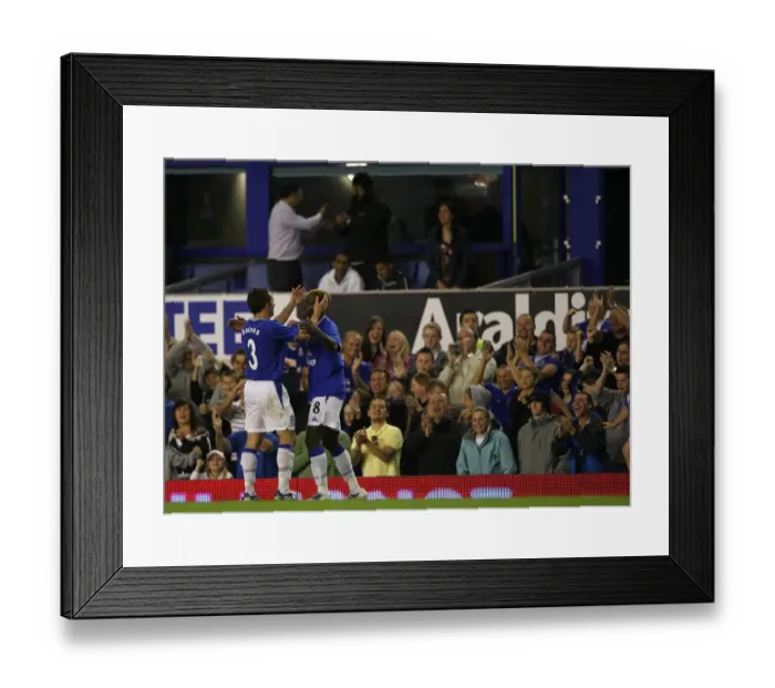 Framed Print : Everton's Europa League Triumph: Louis Saha's Historic Four-Goal Performance vs. SK Sigma Olomouc Framed Print : Everton's Europa League Triumph: Louis Saha's Historic Four-Goal Performance vs. SK Sigma Olomouc