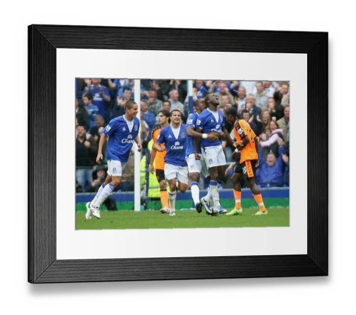 Framed Print : Dramatic Equalizer: Louis Saha Saves Everton with Last-Minute Goal vs. Wigan Athletic Framed Print : Dramatic Equalizer: Louis Saha Saves Everton with Last-Minute Goal vs. Wigan Athletic