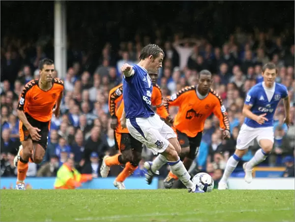 Leighton Baines Scores Penalty: Everton's Second Goal Against Wigan Athletic (BPL)