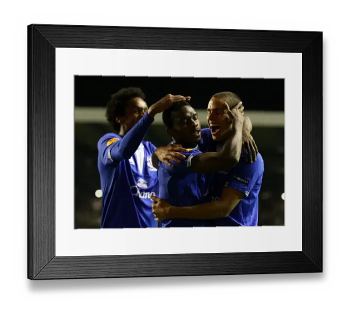 Framed Print : Everton's Joseph Yobo Scores First Goal: A Triumphant Moment with Joao Alves and Jack Rodwell Framed Print : Everton's Joseph Yobo Scores First Goal: A Triumphant Moment with Joao Alves and Jack Rodwell