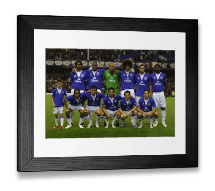 Framed Print : Everton vs AEK Athens: Europa League Showdown at Goodison Park - Everton Team Gathered for Battle Framed Print : Everton vs AEK Athens: Europa League Showdown at Goodison Park - Everton Team Gathered for Battle