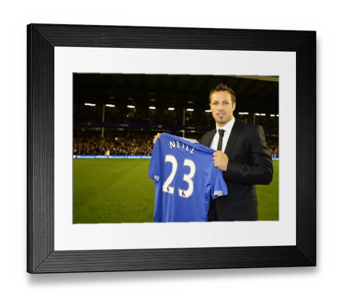 Framed Print : Lucas Neill's Europa League Debut: Unveiled at Goodison Park Framed Print : Lucas Neill's Europa League Debut: Unveiled at Goodison Park