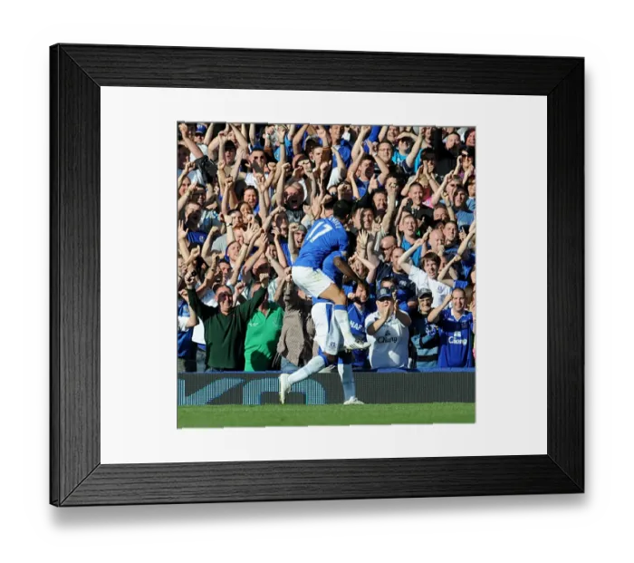 Framed Print : Everton's Joseph Yobo: A Triumphant Moment - The Third Goal Against Blackburn Rovers at Goodison Park Framed Print : Everton's Joseph Yobo: A Triumphant Moment - The Third Goal Against Blackburn Rovers at Goodison Park