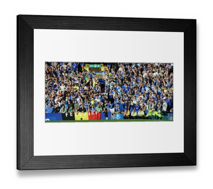 Framed Print : Everton vs Blackburn Rovers: Everton Fans Protect Their Eyes from the Scorching Goodison Park Sun Framed Print : Everton vs Blackburn Rovers: Everton Fans Protect Their Eyes from the Scorching Goodison Park Sun