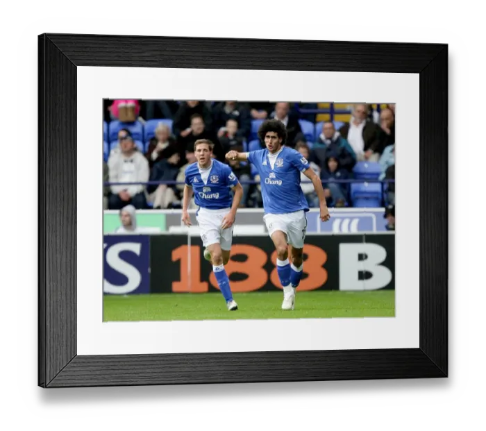 Framed Print : Marouane Fellaini's Double: Everton's Celebration Against Bolton Wanderers in the Premier League Framed Print : Marouane Fellaini's Double: Everton's Celebration Against Bolton Wanderers in the Premier League