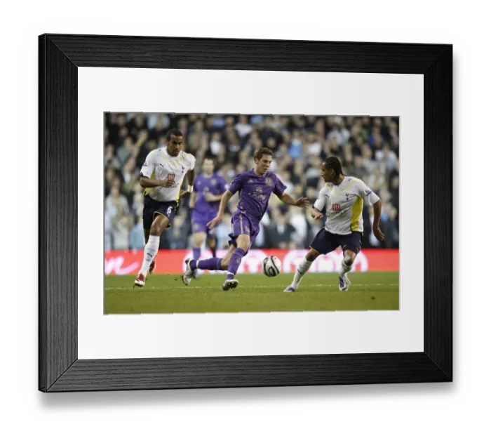 Framed Print : Clash at White Hart Lane: Gosling vs Assou-Ekotto - Everton's Carling Cup Battle Framed Print : Clash at White Hart Lane: Gosling vs Assou-Ekotto - Everton's Carling Cup Battle