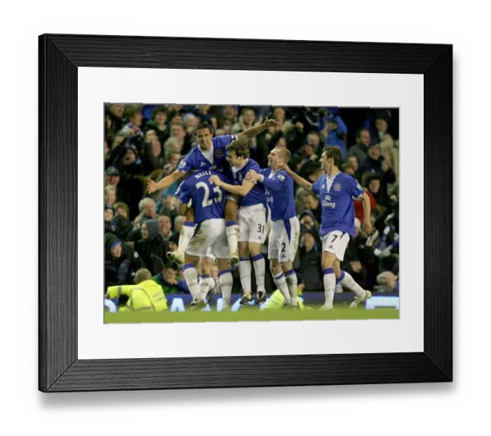 Framed Print : Tim Cahill's Double: Everton's Victory Moment vs. Tottenham in Premier League Framed Print : Tim Cahill's Double: Everton's Victory Moment vs. Tottenham in Premier League