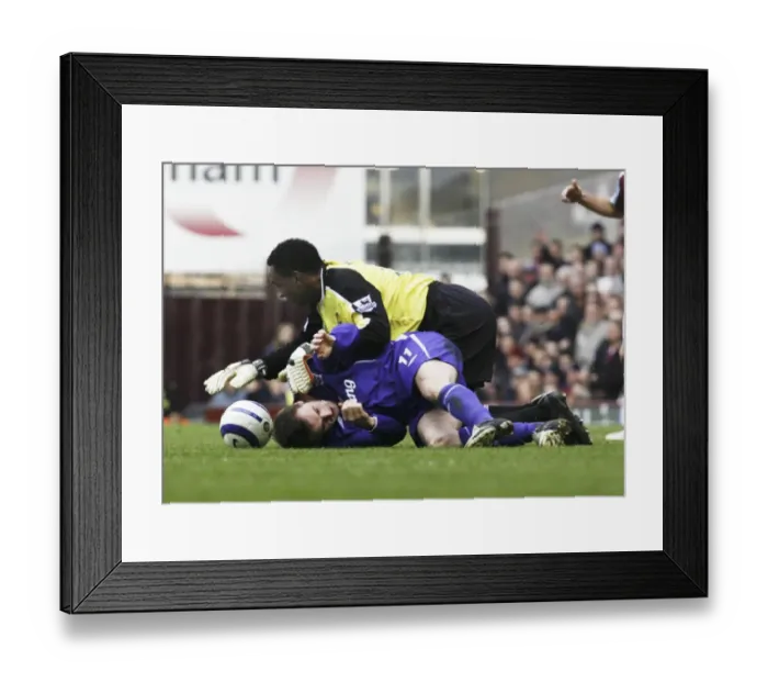 Framed Print : McFadden vs. Hislop: A Footballing Rivalry - The Fateful Encounter: James McFadden's Collision with Shaka Hislop Framed Print : McFadden vs. Hislop: A Footballing Rivalry - The Fateful Encounter: James McFadden's Collision with Shaka Hislop