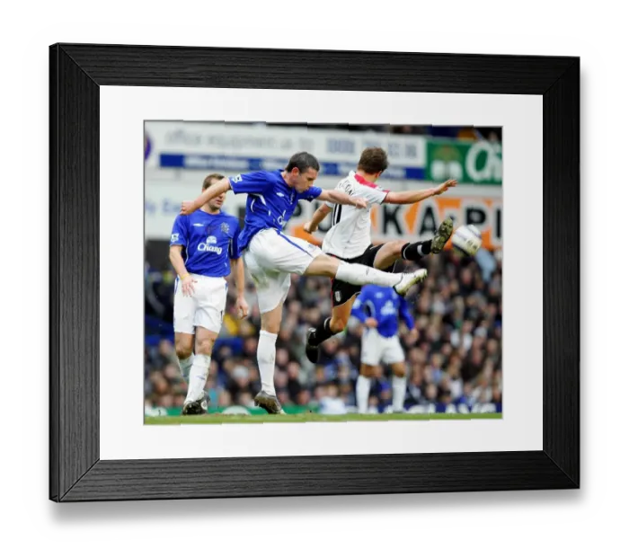 Framed Print : David Weir vs. Brian McBride: A Football Rivalry - Everton vs. Fulham