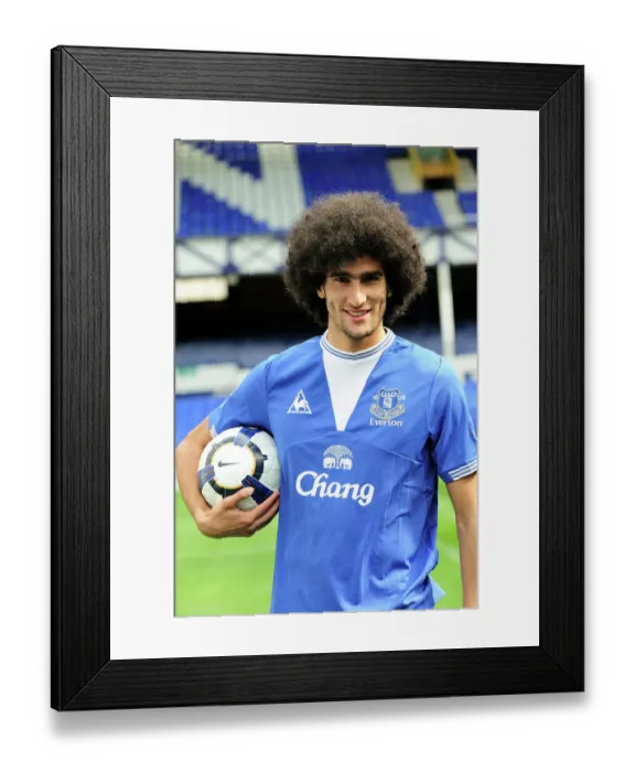 Framed Print : Everton FC's New Signing: Marouane Fellaini's Team Photo Debut, 2009-10 Season Framed Print : Everton FC's New Signing: Marouane Fellaini's Team Photo Debut, 2009-10 Season
