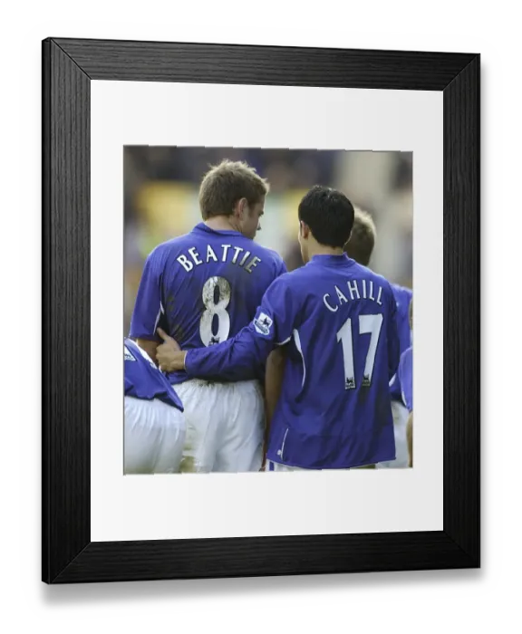 Framed Print : Tim Cahill and James Beattie Framed Print : Tim Cahill and James Beattie