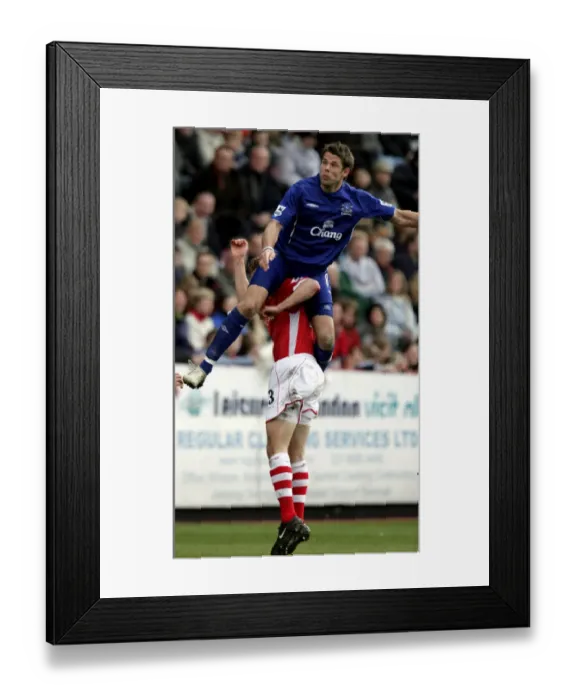 Framed Print : Soaring High: James Beattie's Glorious Moments at Everton Football Club Framed Print : Soaring High: James Beattie's Glorious Moments at Everton Football Club