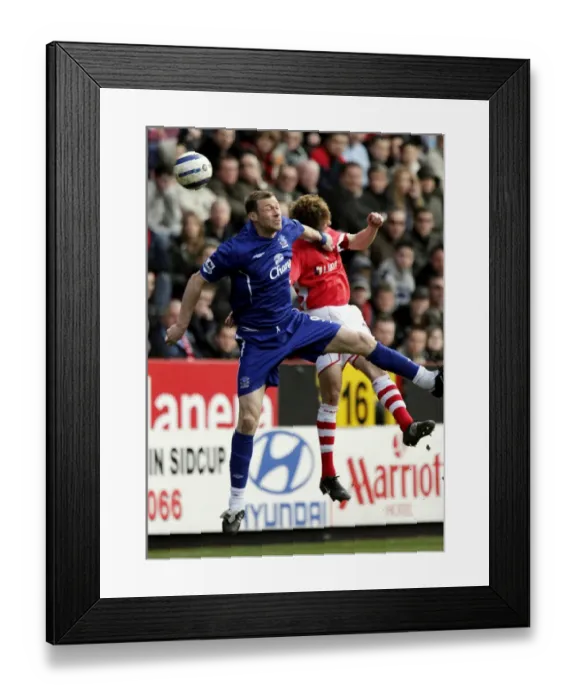 Framed Print : Duncan Ferguson's Epic Header: A Memorable Victory for Everton Framed Print : Duncan Ferguson's Epic Header: A Memorable Victory for Everton