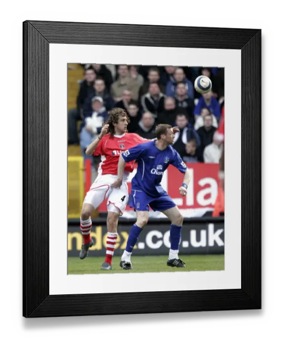 Framed Print : Duncan Ferguson: Gearing Up for a Powerful Header Framed Print : Duncan Ferguson: Gearing Up for a Powerful Header