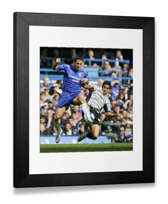 Framed Print : Intense Rivalry: Tim Cahill vs Frank Lampard - A Football Showdown Framed Print : Intense Rivalry: Tim Cahill vs Frank Lampard - A Football Showdown