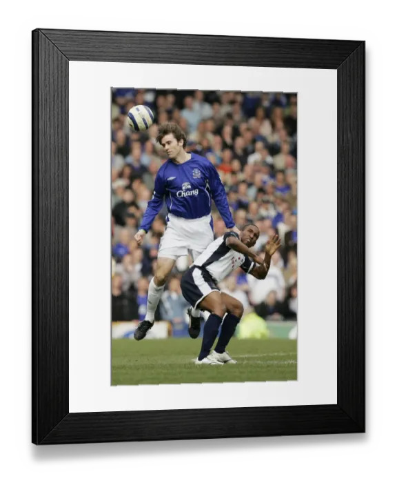 Framed Print : Kevin Kilbane: Everton's Triumphant Header Glory Framed Print : Kevin Kilbane: Everton's Triumphant Header Glory