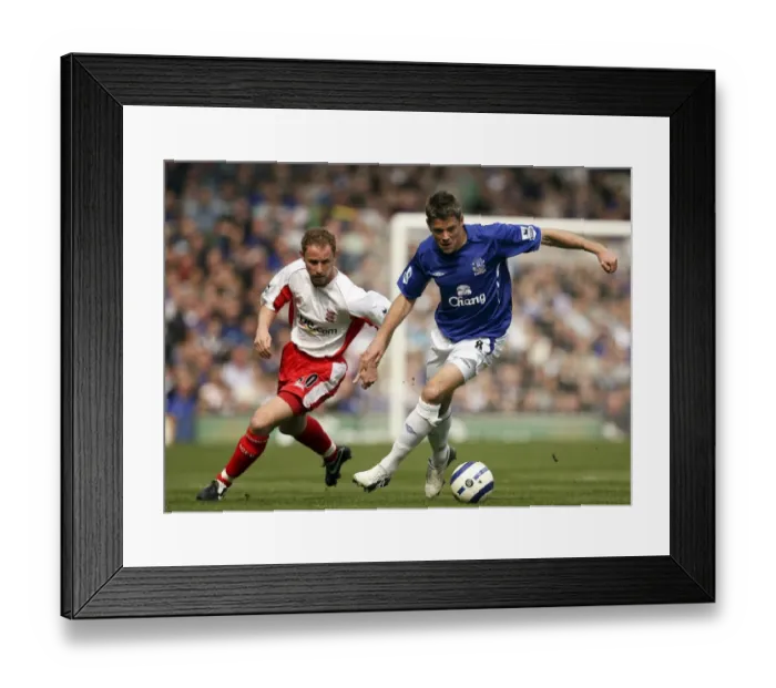 Framed Print : Beattie's Escape Act: James Beattie Outwits Nicky Butt in Everton's Thrilling Past Framed Print : Beattie's Escape Act: James Beattie Outwits Nicky Butt in Everton's Thrilling Past