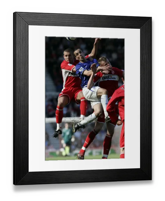 Framed Print : Osman vs Cattermole and Wheater: Intense Rivalry Unfolds at The Riverside Stadium - Everton vs Middlesbrough, FA Barclays Premiership, 2005-06 Framed Print : Osman vs Cattermole and Wheater: Intense Rivalry Unfolds at The Riverside Stadium - Everton vs Middlesbrough, FA Barclays Premiership, 2005-06