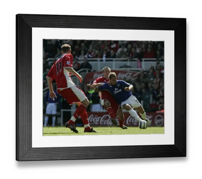 Framed Print : Van der Meyde vs McMahon: A Premier League Showdown at The Riverside, 05 / 06 - Everton vs Middlesbrough Framed Print : Van der Meyde vs McMahon: A Premier League Showdown at The Riverside, 05 / 06 - Everton vs Middlesbrough