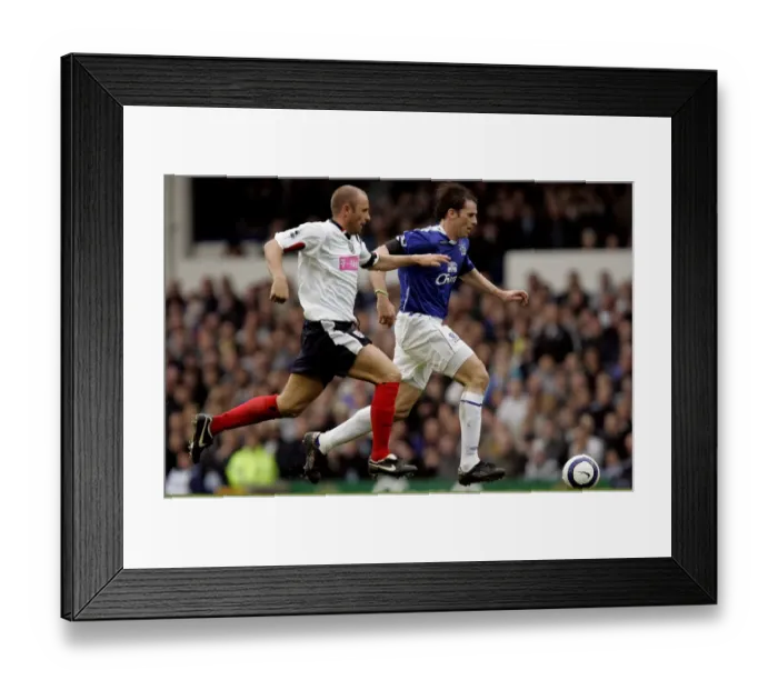 Framed Print : Intense Rivalry: Kilbane vs. Wallwork at Goodison Park - Everton vs. West Bromwich Albion, FA Premiership, 2006 Framed Print : Intense Rivalry: Kilbane vs. Wallwork at Goodison Park - Everton vs. West Bromwich Albion, FA Premiership, 2006