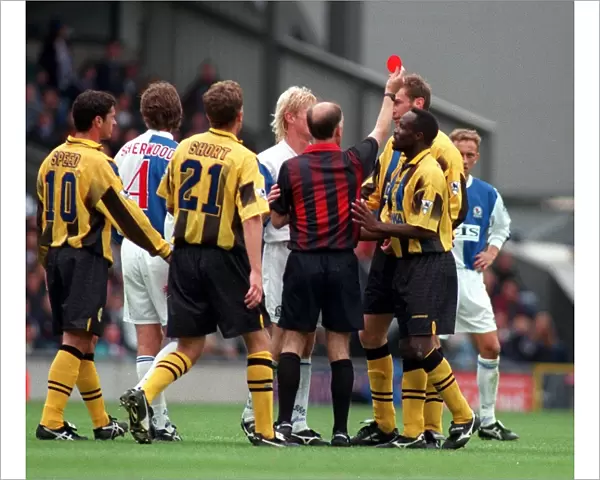 Duncan Ferguson's Controversial Red Card: Everton vs. Blackburn Rovers, 1996 (21 / 9 / 96, Premiership)