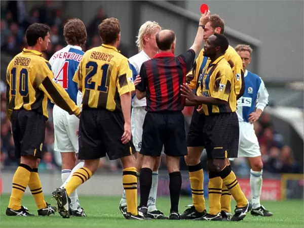 Duncan Ferguson's Controversial Red Card: Everton vs. Blackburn Rovers, 1996 (21 / 9 / 96, Premiership)