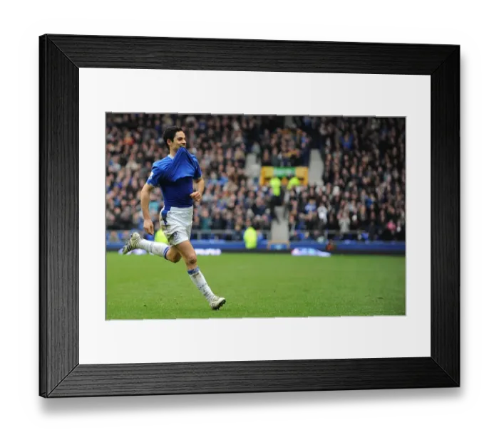 Framed Print : Mikel Arteta's Thriller: Everton's First Goal in Premier League Win Against Bolton Wanderers Framed Print : Mikel Arteta's Thriller: Everton's First Goal in Premier League Win Against Bolton Wanderers