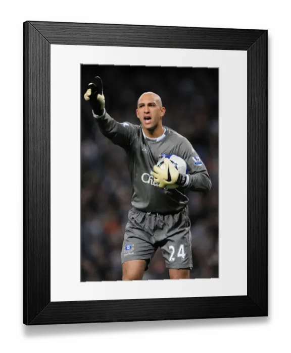 Framed Print : Tim Howard's Defiant Stand: Everton vs. Manchester City at the City of Manchester Stadium (Premier League Soccer) Framed Print : Tim Howard's Defiant Stand: Everton vs. Manchester City at the City of Manchester Stadium (Premier League Soccer)