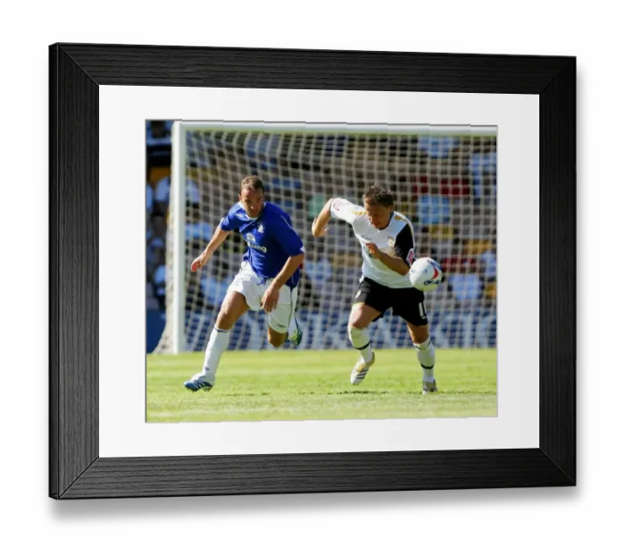 Framed Print : Everton's Andy van der Meyde in Thrilling Action Against Port Vale Framed Print : Everton's Andy van der Meyde in Thrilling Action Against Port Vale