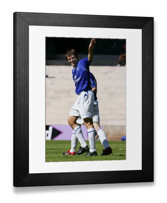 Framed Print : Everton's Unforgettable Double: Kilbane's Brace - The Exultant Moment