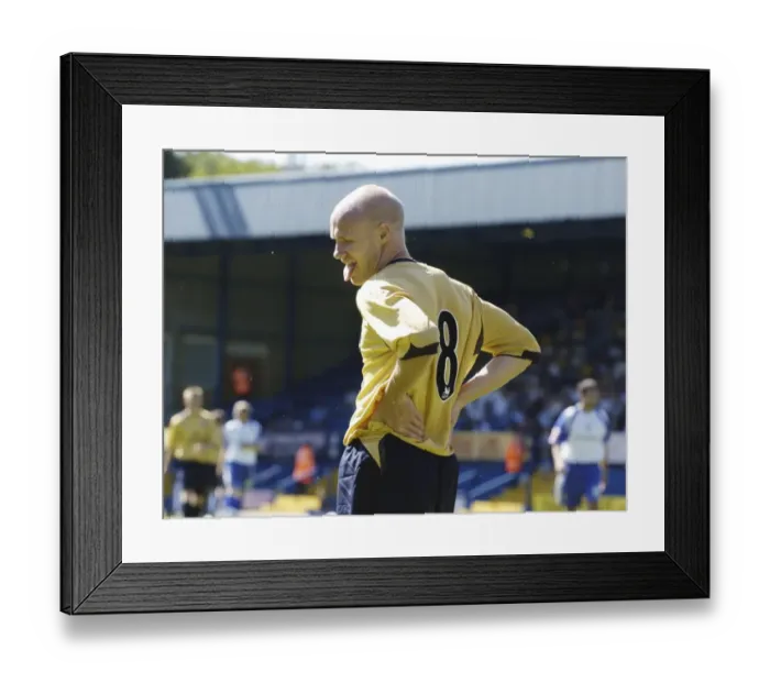 Framed Print : Determined Striker: Andy Johnson in Action at Gigg Lane Framed Print : Determined Striker: Andy Johnson in Action at Gigg Lane