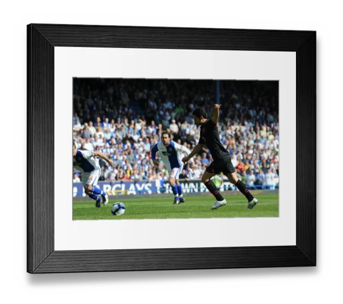 Framed Print : Mikel Arteta Scores Premier League Debut Goal for Everton: First Penalty against Blackburn Rovers Framed Print : Mikel Arteta Scores Premier League Debut Goal for Everton: First Penalty against Blackburn Rovers