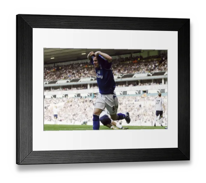Framed Print : Everton's Unforgettable Moment: Andy Johnson's Euphoric Celebration of the Toffees Second Goal Framed Print : Everton's Unforgettable Moment: Andy Johnson's Euphoric Celebration of the Toffees Second Goal
